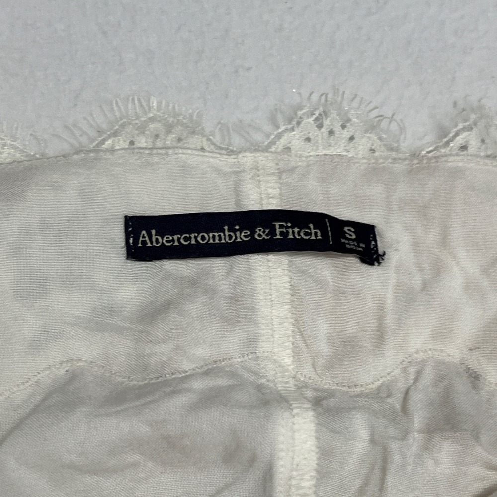 Abercrombie & Fitch Camisole Women S Cream Animal Print Lace Trim Boho Romantic - Picture 2 of 10